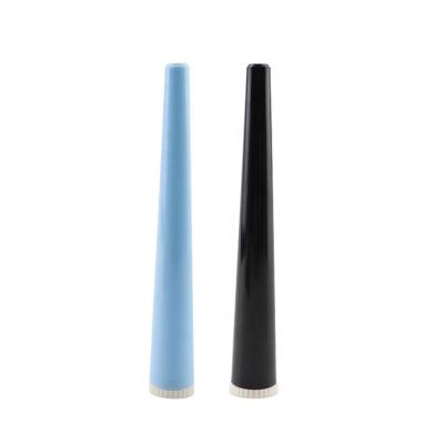 China Pharmaceutical Color Matching 110mm Transparent Blue Plastic Conical Packaging Tube for sale