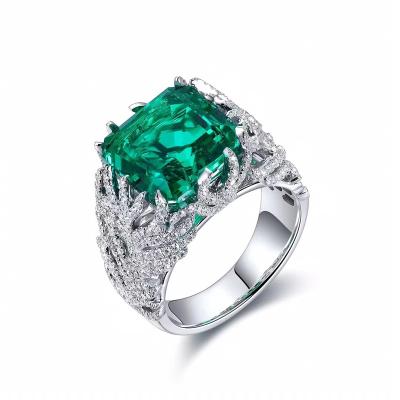 China Other Fashion lab Emerald 8.5ct Asscher Cut ring for man for sale