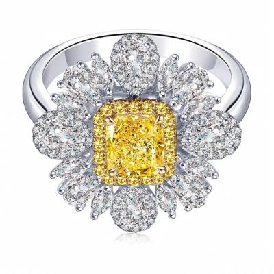 China Other Fashion Anster diamond  0.5ct Cushion Cut ring for woman for sale