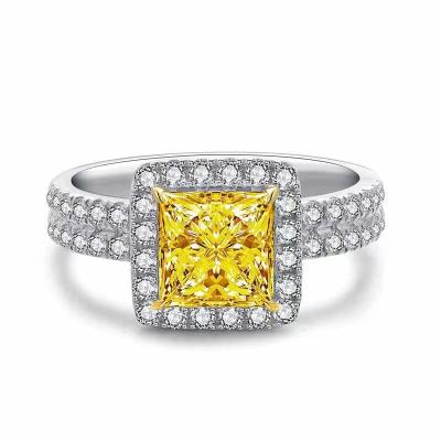 China Other Fashion Anster diamond  2.0ct Square Cut ring for woman for sale