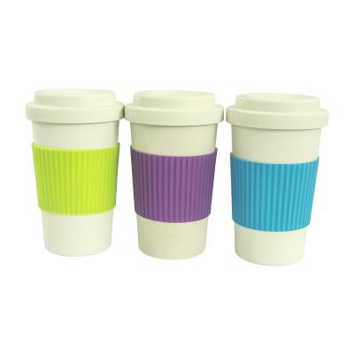 China Wholesale Viable Leakproof Lid 15Oz Bamboo Fiber Coffee Cups Take Away Coffee Mugs for sale