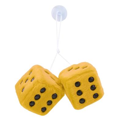 China Entryway Luxury 2PCS Hanging Dies For Car Plush Car Pendant With Dots And Square Suction Cup Pendant For Refrigerator Car Ornament for sale