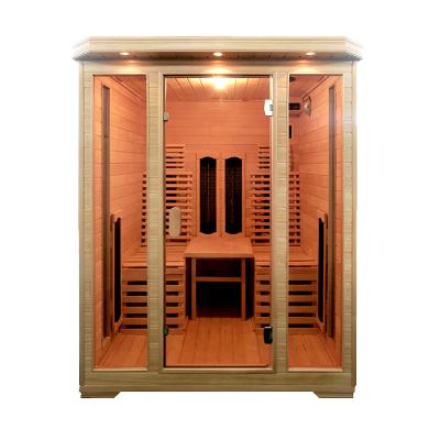 China Computer Control Panel Beauty Family Use Platform Chair Sauna Cabins Leisure Infrared Ceramic Sauna Room G3TX for sale