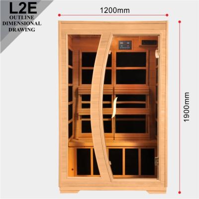 China Hot Selling Computer Control Panel 2 Person Sauna Room L2E Infrared Sauna for sale