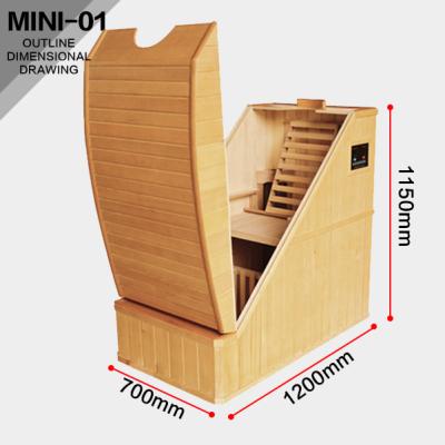 China Small Mini Sauna Room Computer Control Panel for single person mini infrared sauna equipment MINI01 for sale