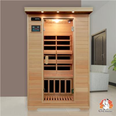 China Hot Selling Computer Control Panel Canada Hemlock Sauna Room G2 2 Person Infrared Sauna for sale