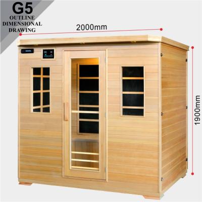 China Computer Control Panel Hot Selling Full Spectrum Carbon Heater Sauna Room Far Infrared Sauna Equipment G5 For Family Use for sale