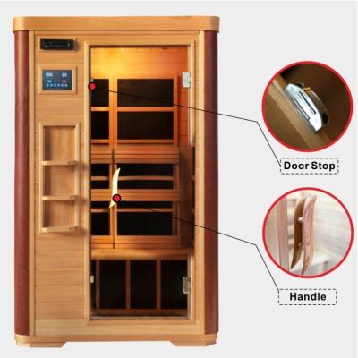 China Hot Selling Computer Control Panel Canada Hemlock Sauna Room L2PN 2 Person Infrared Sauna for sale