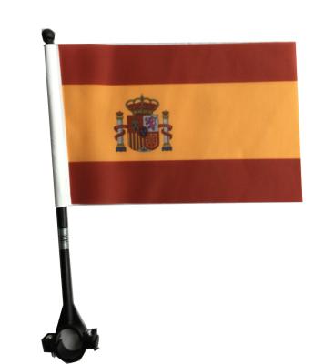 China Hotel and Resort Manufacturer 14CM*21CM Outdoor Bike Bicycle Handle Flag Spanish Custom Small Flag Flag for sale