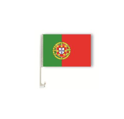 China FLYING High Quality Custom Print Flag of Portugal on Small Car Flags for European Cup for sale