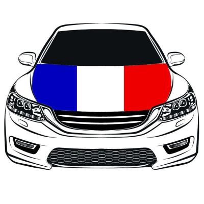 China Waterproof Customized Logo and Country Flag Printed Elastic Car Hood Flag Advertising Flags for sale