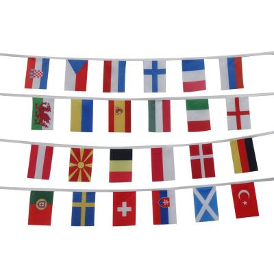 China Cheap String European Flag FLIGHT 2021 Small Cup String Flags For 24 Countries for sale