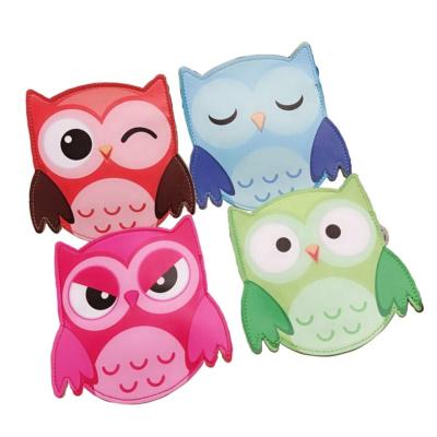 China Cartoon Waterproof Style Animal Coin Purse For Girl Owl PU Coin Purse for sale