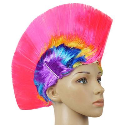 China Afro Wave Sports Fans With Wigs For Fan Wig Football Fans Unisex Wholesale Sports Wigs for sale