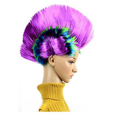 China Afro Wave Best Quality Football Fan Hair Wig Fashion Design Word Cup Fan Wig for sale