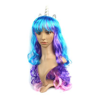 China Afro Euro Standard Wave Europe Market Soccer Wig World Cup Fan Hair Fan Hair for sale