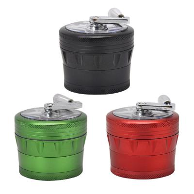 China Wholesale 63*60mm Manual Hand Herb Grinder 4 Parts Tobacco Zinc Alloy Manual Grinder for sale