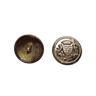 China Button Factory Combined Logo Gold Embossed Dome Metal Custom Sewing Leg Buttons For Jackets for sale