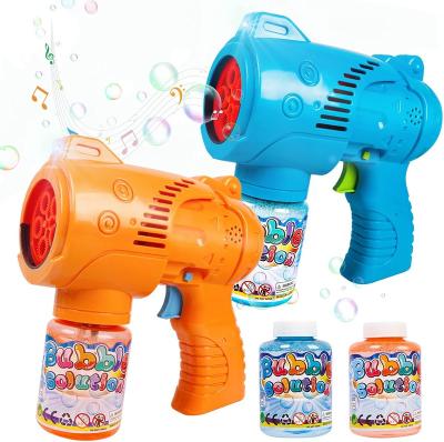 China Electric plastic cowboy jet pistola burbuja bubble toys machine water gun gatling bubble gun for sale