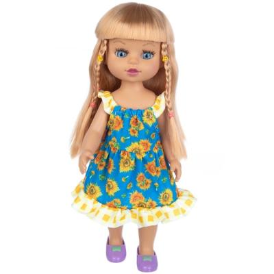 China Mini Toy Children Gift Blond Braided African Hair Doll 14inch Silicone Reborn Dolls for sale