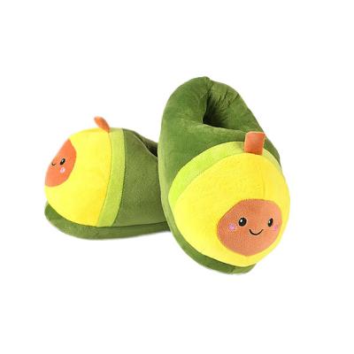 China Cute Slipper Toy Cartoon Fruit Slippers Plush Avocado Plush Fashion Trend Slippers Wholesale Women Indoor Shoes for sale