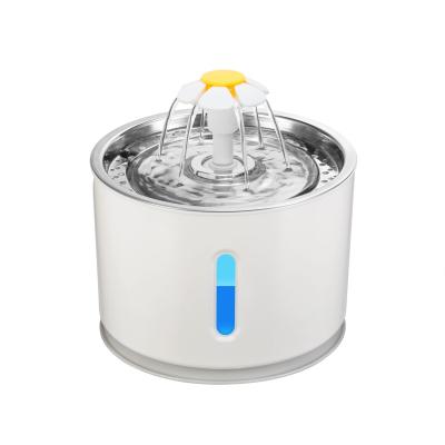 China Direct Selling Automatic Automatic Dispenser Stainless Steel Water Dispenser Pet LED Cat Water Fountain Pet Drinking for sale