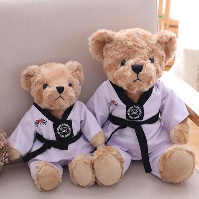 China Wholesale Animal Doll Stuffed Plush Toy Taekwondo Teddy Bear Plush Toy Taekwondo Teddy Bear Custom Logo for sale