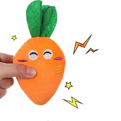 China Wholesale Viable Carrot Dog Toy Stuffing Plush Pet Chewing Toy With Squeaky Puppy Chewing Play Pet Attractive Toy for sale