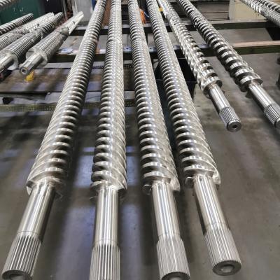 중국 PVC WPC Profile Pipe Extruder PVC Pipe Profile Recycle Conical and Parallel Extruder Twin Screw Barrel 판매용