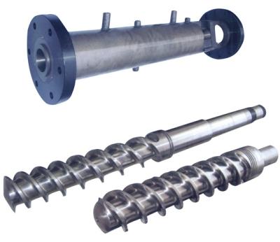 China Waste Plastic Recycling Extruder Screw And Barrel For Rubber Plastic Machine for sale