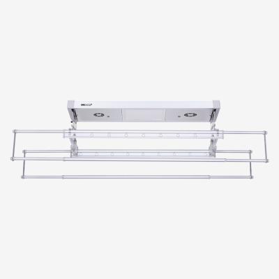 China Aluminum Automatic Smart Electric Sterilization Remote Control Accelerated Drying Rod Balcony UV Light Hanger Clothes Drying Rack for sale