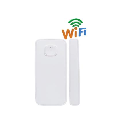 China Connect to wifi Tuya life radio smart window and door sensor Wifi contact smart magnetic detector door sensor battery not included for sale