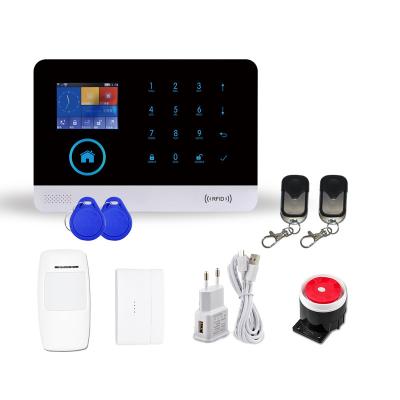 China LCD Display Alarm System For Security 433MHz WiFi GSM Home Alarm Burglar Tuya Room Wireless Smart APP Control for sale