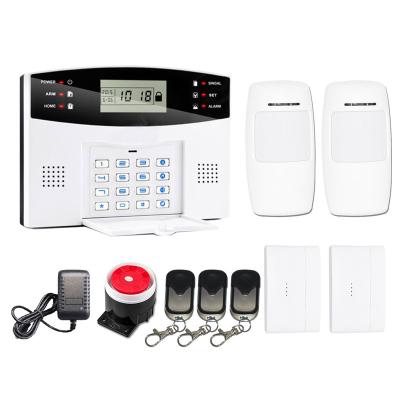 China Voice promition home security GSM area alarm system work with motion sensor and door sensor support wireless APP control for sale