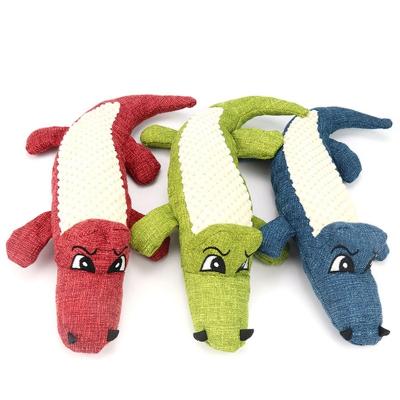 China Pet Viable Fish Crocodile Imitation Pet Viable Fish Crocodile Toy Pet Toy /Soft PlushTeeth Vocal Cleaning Toy Corn Plush Linen for sale