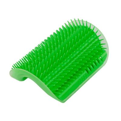 China Stocked Pet Cat Corner Rubbing Massager Cat Comb Massage Corner Brush for sale