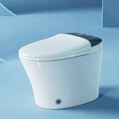 China Automatic Operation White Color Floor Standing Siphon Flushing One Piece Bidet s Trap Smart Toilet for sale