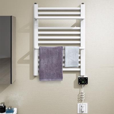 China Black Towel Heater Modern Bathroom Electric Radiator Mat Bathroom Towel Rack Heat Electric Towel Warmer Rack for sale