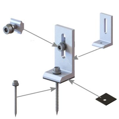 China Supersolar Metal Roof PV Mounting Structure System Bracket Solar Mounting Support Structures SS-MOT-18365 for sale