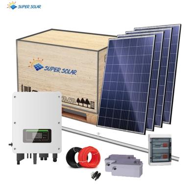 China Super Home Solar PV Cheap Solar Power System 5KW 3KW Off /On Grid Hybrid Solar Station for sale