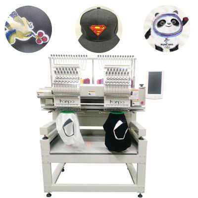 China Popular Hot Selling Good Quality Product 2 Head Garment Embroidery Machine Hat/Shoe/T-shirt/Flat Embroidery for sale