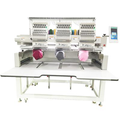 China Hat/Shoe/T-shirt/Embroidery Embroidery Machine 3 Flat Head Flat Embroider Machine with Bobbin Winder and Preview Auto Design Trace Greenland Grenada for sale