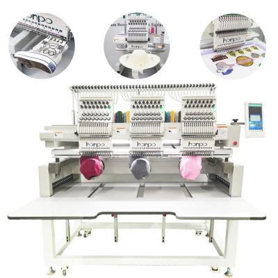 China Hat/Shoe/T-shirt/Embroidery Industry Cap Embroidery Machine 3 Head 12/15 Flat Needles With 3 Year Warranty For Computer for sale