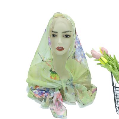 China Polyester Customized Printed Premium Quality Muslim Malaysia Cotton Classica Tudung Hijab Veil Bawals Scarf Hijabs for sale