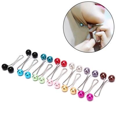 China Other 2022 fashions new cheap semicircular pearl light proof hijab brooch set women's neckline with candy color pins for sale