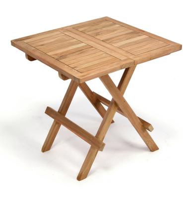 China sustainable & Beautiful End Side Folding Table | Teak wood | Ideal for the patio and indoors, 20 x 20 inches for sale