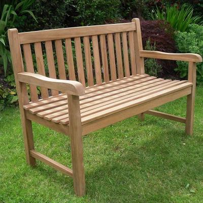 China sustainable & Beautiful Finish Natural Heritage Teak Two Seater Outdoor Bench for sale