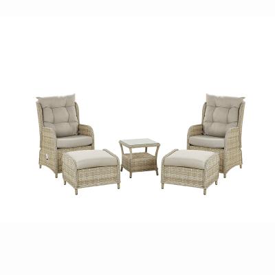 China Easy To Assemble And Maintain 2 Seater Rattan Patio Lounge Set Beige for sale