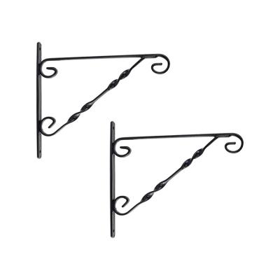 China Outdoor Metal Garden Decoration 2 Set Hanging Basket Bracket for sale