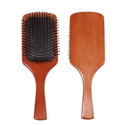 China Home Care Scalp Massage Cushion Comb Large Hair Board Wooden Hair Brush for sale